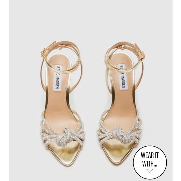 Steve Madden Shoes - Gold Rhinestone heels.  NWT.  Still in box.